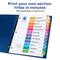 Avery Dividers for 3 Ring Binders, 12 Tabs per Set, Customizable Table of Contents, Multicolor Tabs (3 Sets of 11073)